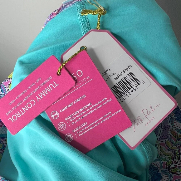 Stella Parker Bright Pink Skort Sports Skirts Quick Dry Floral Tropical Sz L - Picture 5 of 6